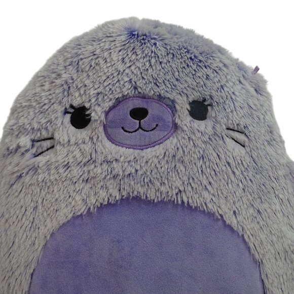 Squishmallows Fuzz A Mallow Ellen Purple Seal Plush Toy Stuffed Animal Plush Sof - Picture 2 of 7